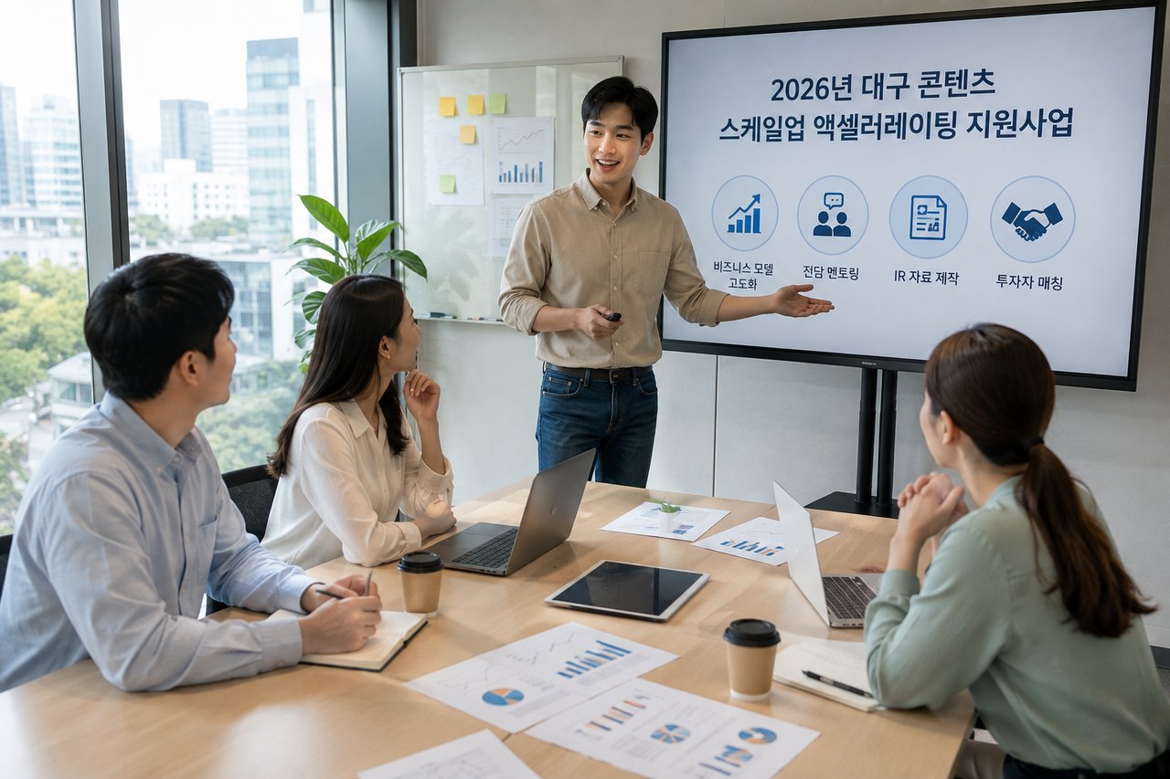 2026년 대구 콘텐츠 스케일업 액셀러레이팅 지원사업 참여기업 모집 안내 알아둘 사항