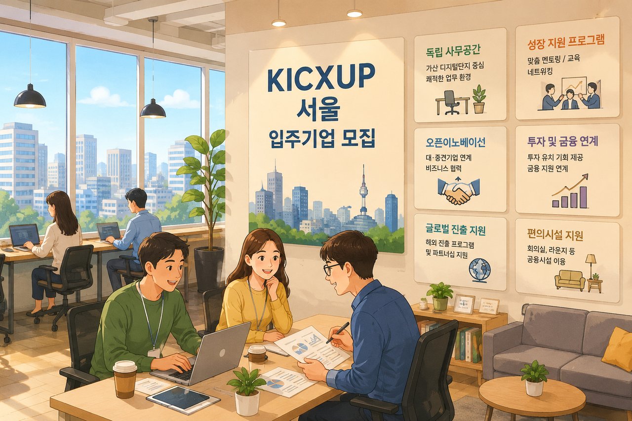 2026년 7월 KICXUP 서울 입주기업 모집공고 총정리: 지원 혜택 및 신청 가이드 알아둘 사항