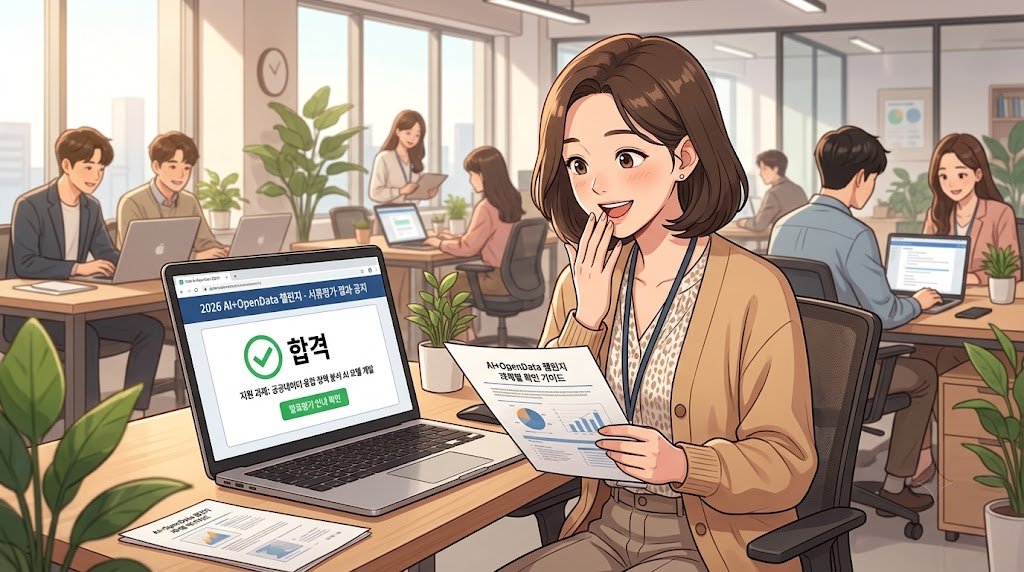2026 AI+OpenData챌린지 서류평가 합격자 발표 및 과제별 확인 가이드 알아둘 사항