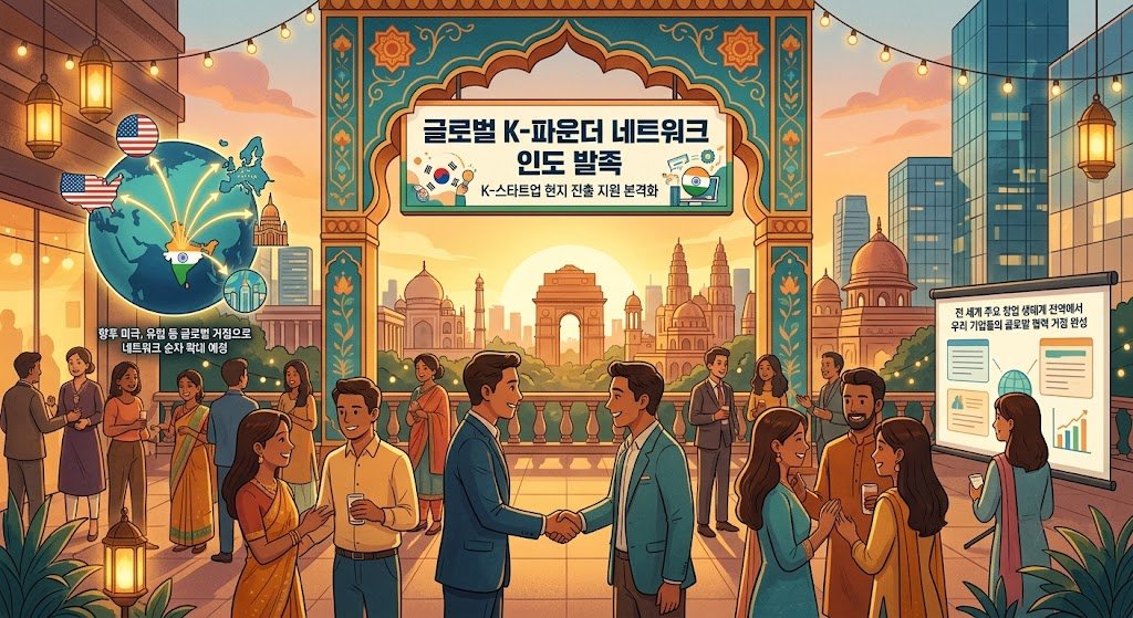 중기부 글로벌 K-파운더 네트워크 인도 발족, K-스타트업 현지 진출 지원 본격화 알아둘 사항