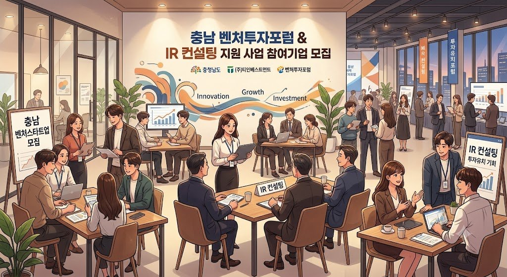 충남 벤처투자포럼 및 IR 컨설팅 지원 사업 참여기업 모집 알아둘 사항