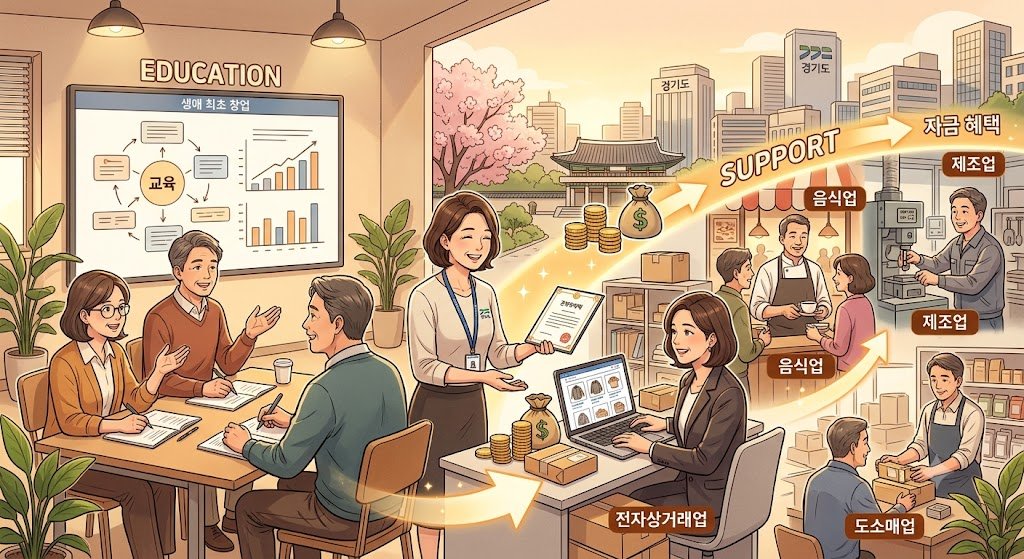 2026 경기도 중장년 생애 최초 창업 지원 가이드: 교육부터 자금 혜택까지 알아둘 사항